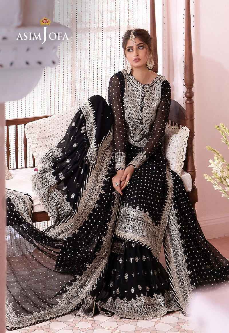 Asim Jofa Chiffon Embroided Un-Stitch