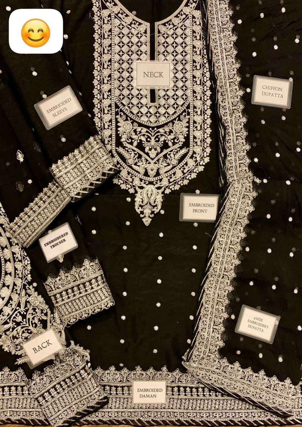 Asim Jofa Chiffon Embroided Un-Stitch