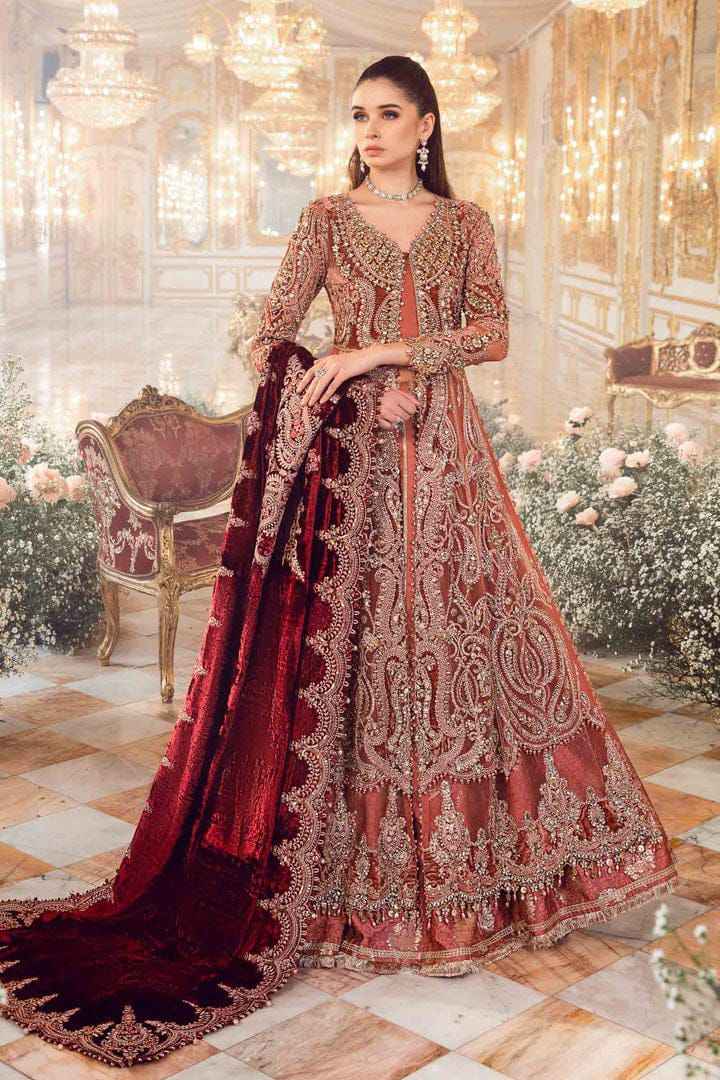 Sleeves Heavy Embroidery With Hand Work 3 Pc Suit Maria B