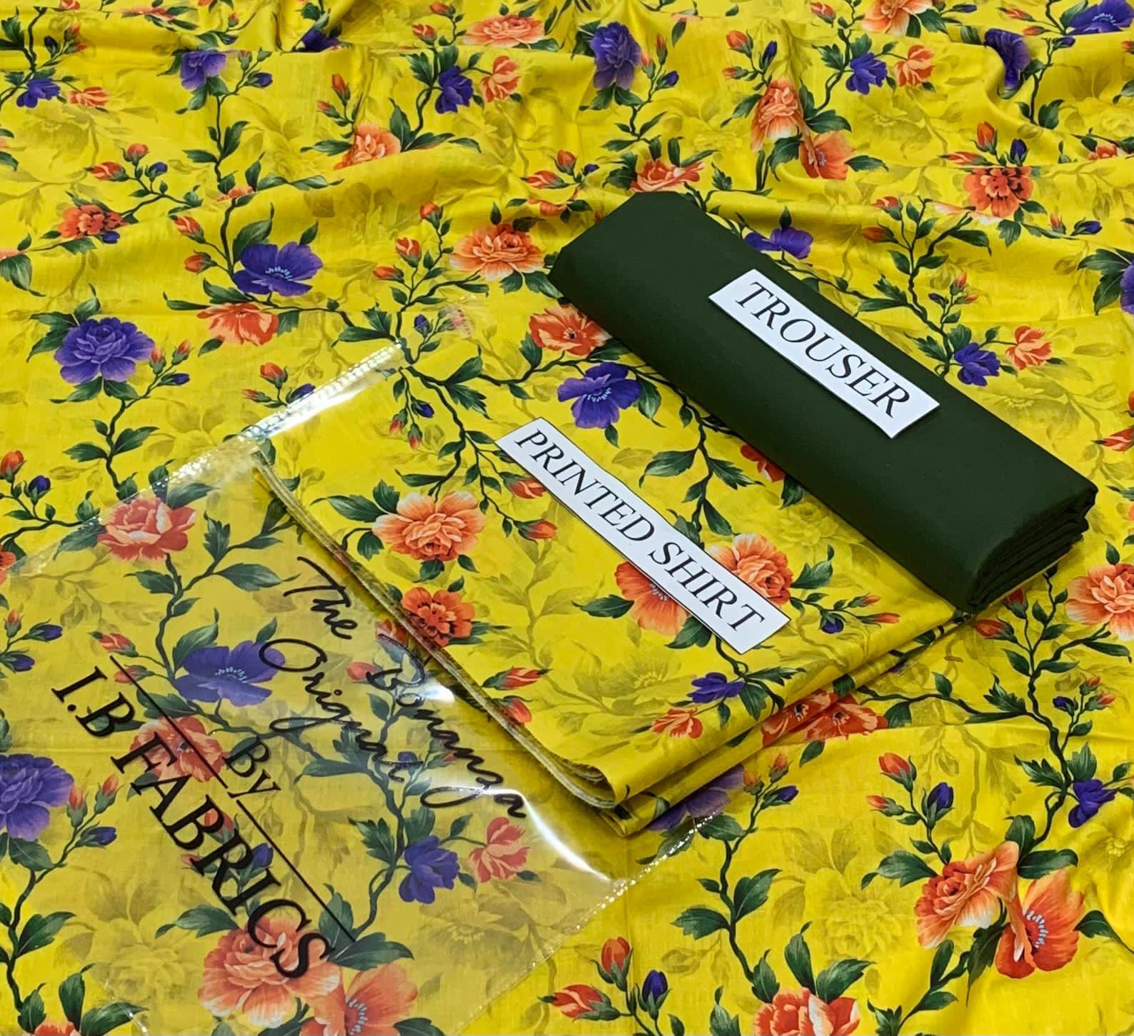 🌿 I.B Fabrics – Lawn Bonanza 2PC Suit (Article-45)