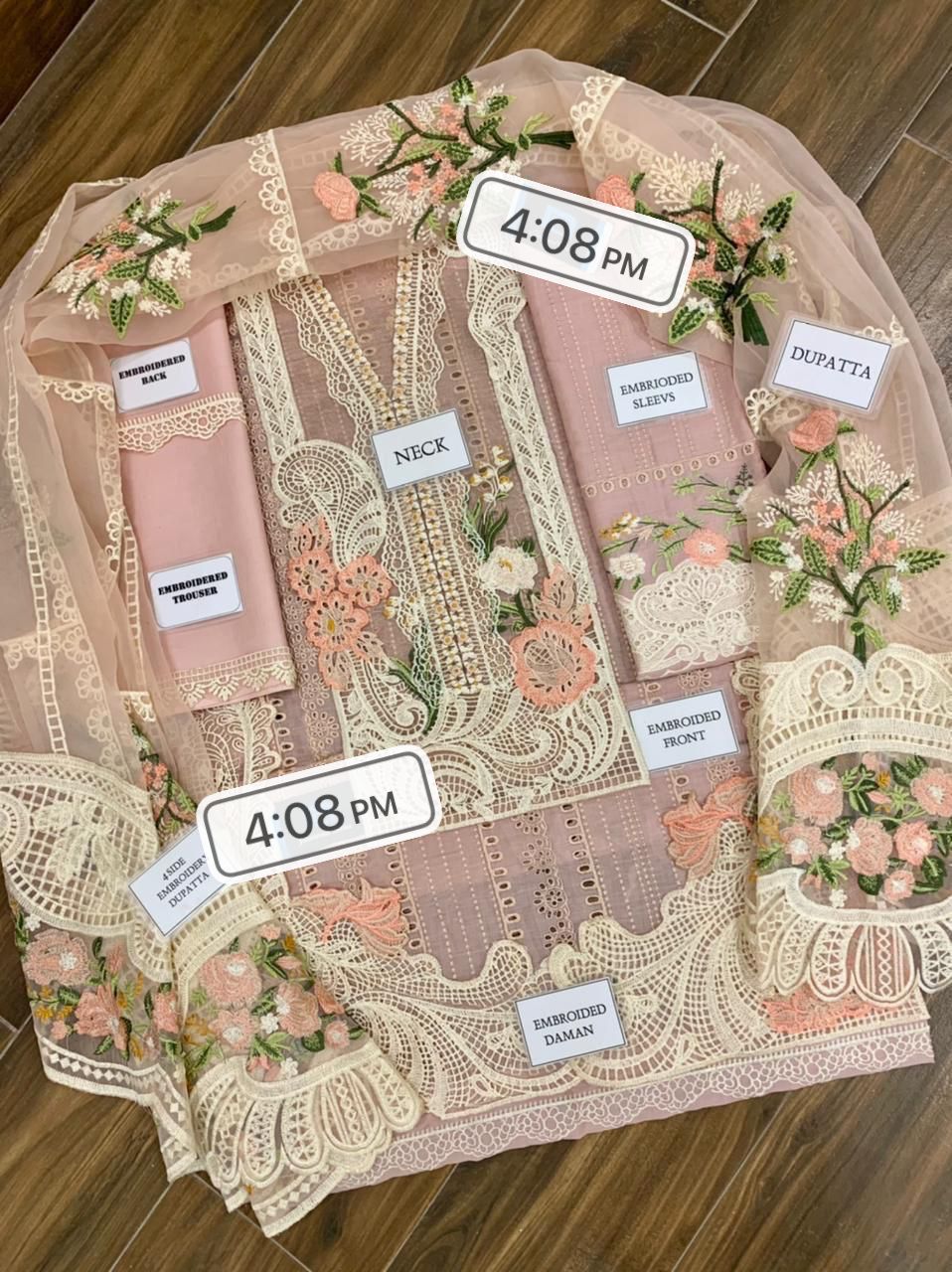 Crimson Heavy Embroidered Lawn Suit with Embroidered Dupatta