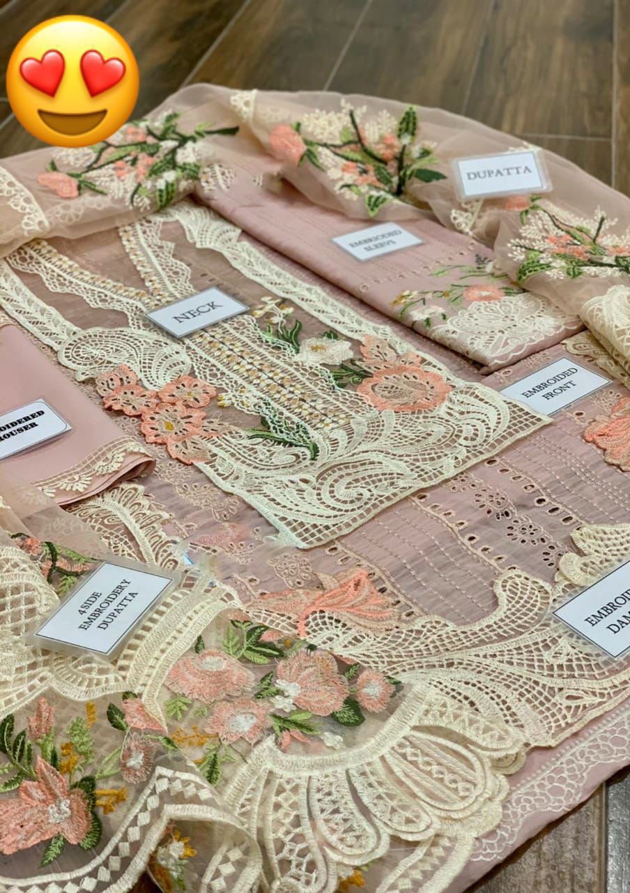 Crimson Heavy Embroidered Lawn Suit with Embroidered Dupatta