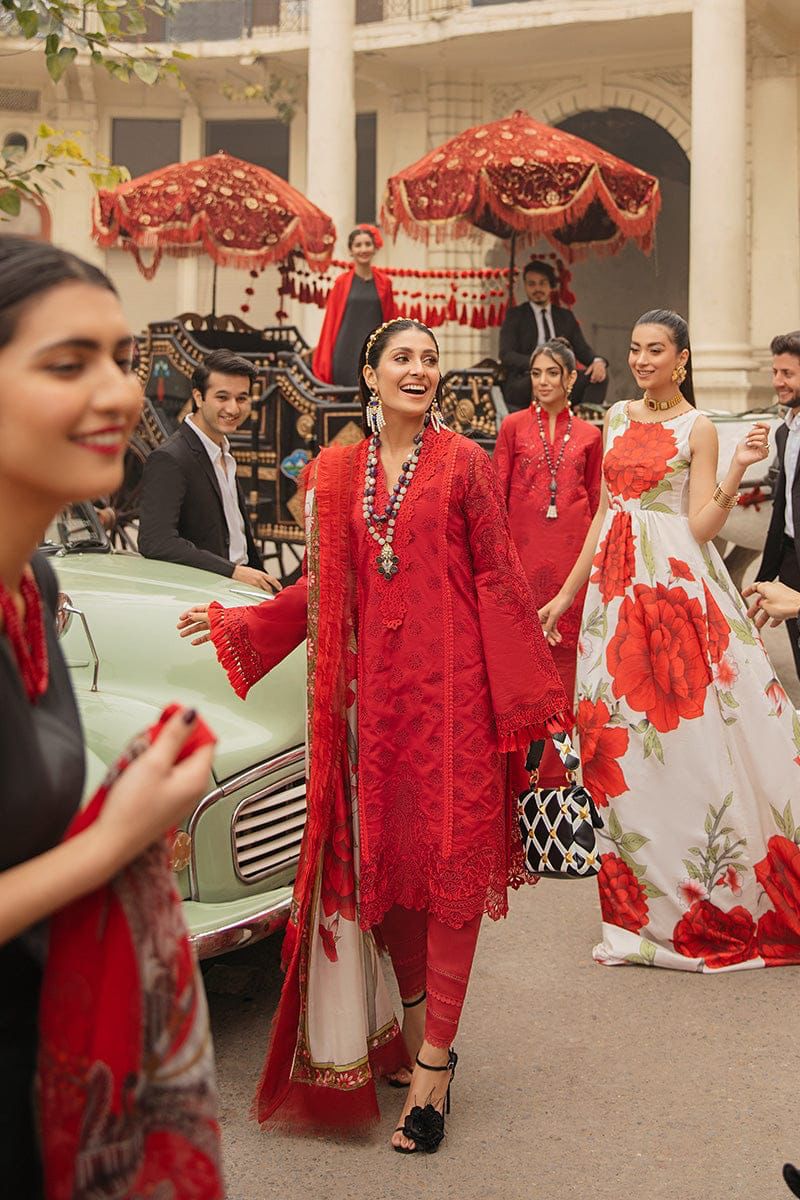 MUSHQ Embroidered Lawn Collection by Alnisa with Silk Dupatta