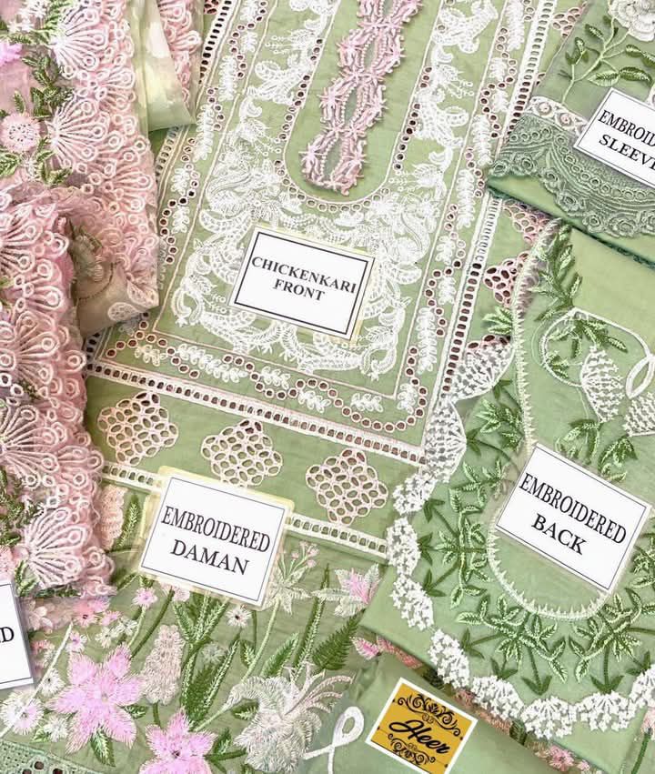 Crimson Chikankari Lawn Suit with Heavy Embroidered Jacquard Dupatta