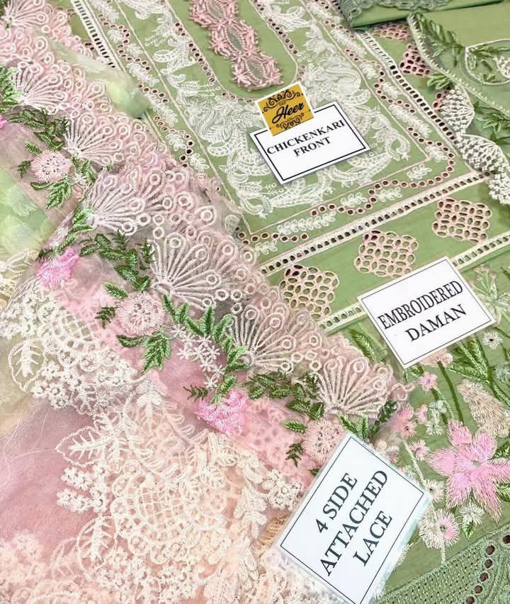 Crimson Chikankari Lawn Suit with Heavy Embroidered Jacquard Dupatta