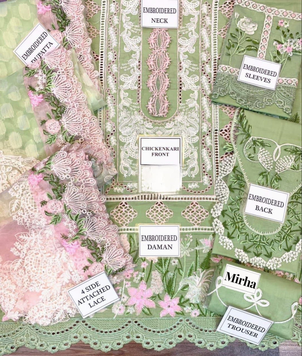 Crimson Chikankari Lawn Suit with Heavy Embroidered Jacquard Dupatta