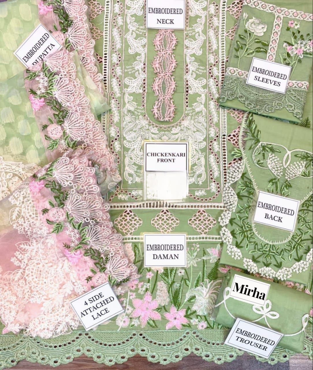 Crimson Chikankari Lawn Suit with Heavy Embroidered Jacquard Dupatta