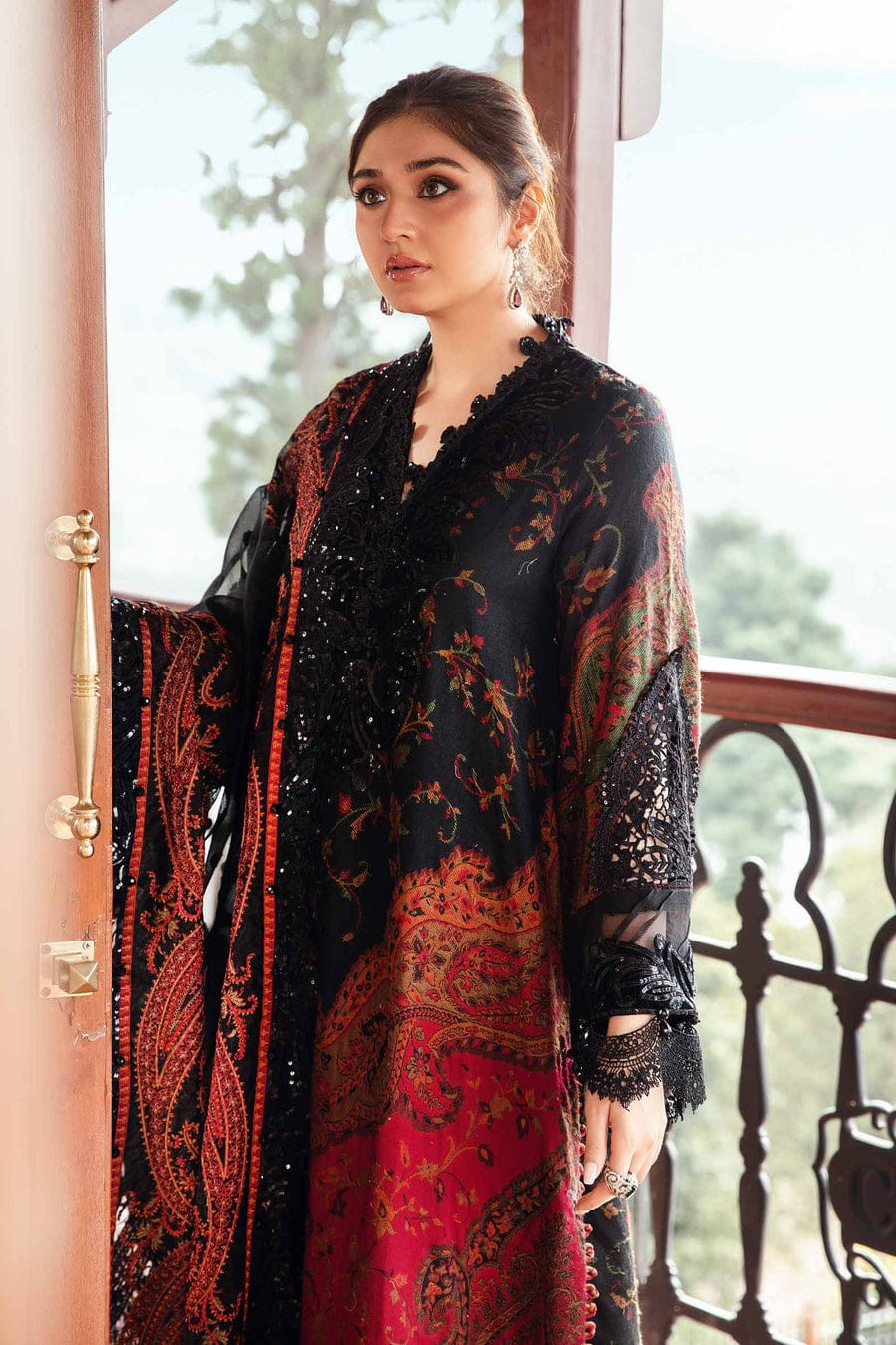 Maria B MPRINT Lawn Suit with Embroidered Neck & Daman
