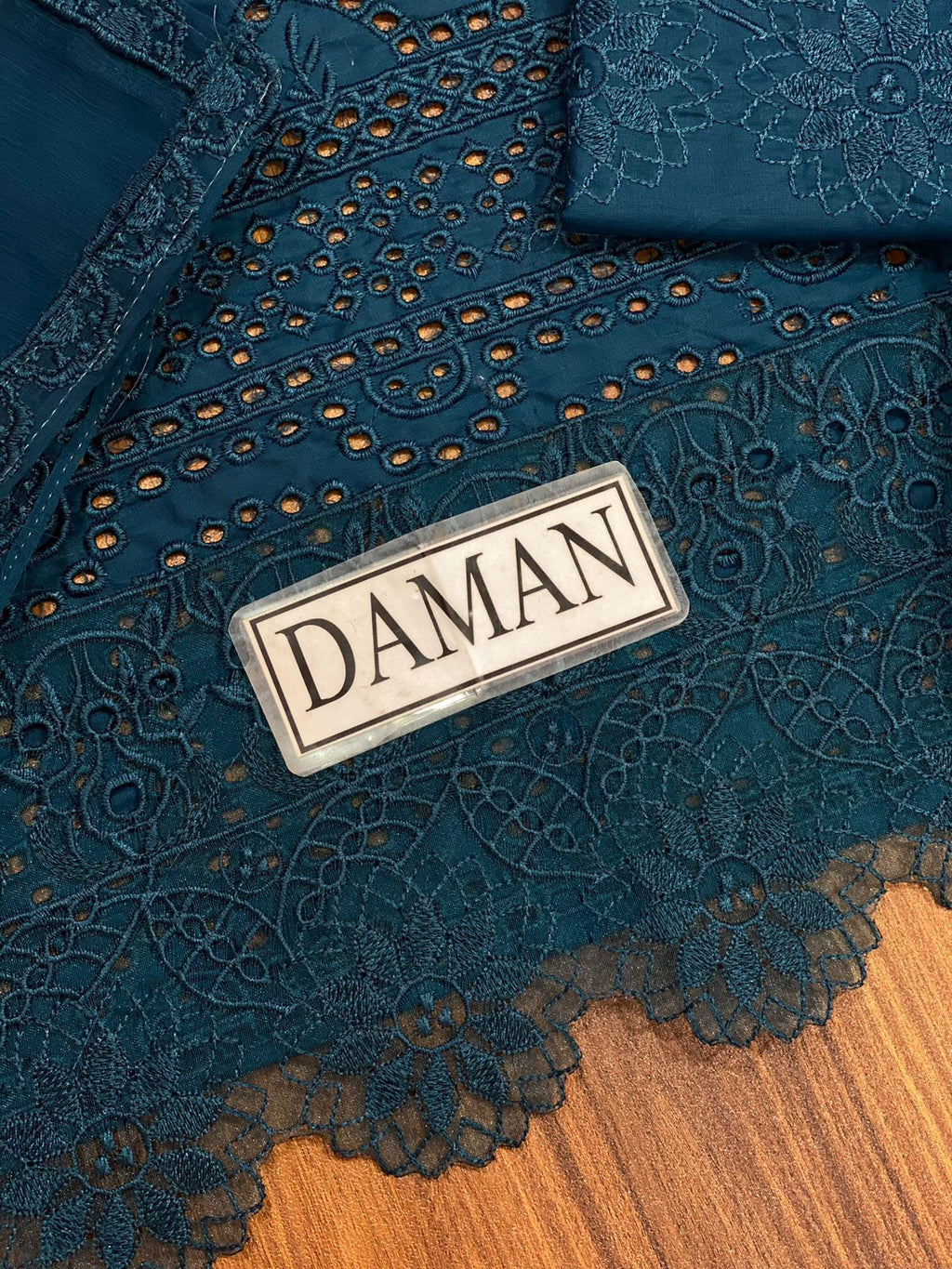 KHAF Chikankari Collection: Embroidered Cotton with Chiffon Dupatta