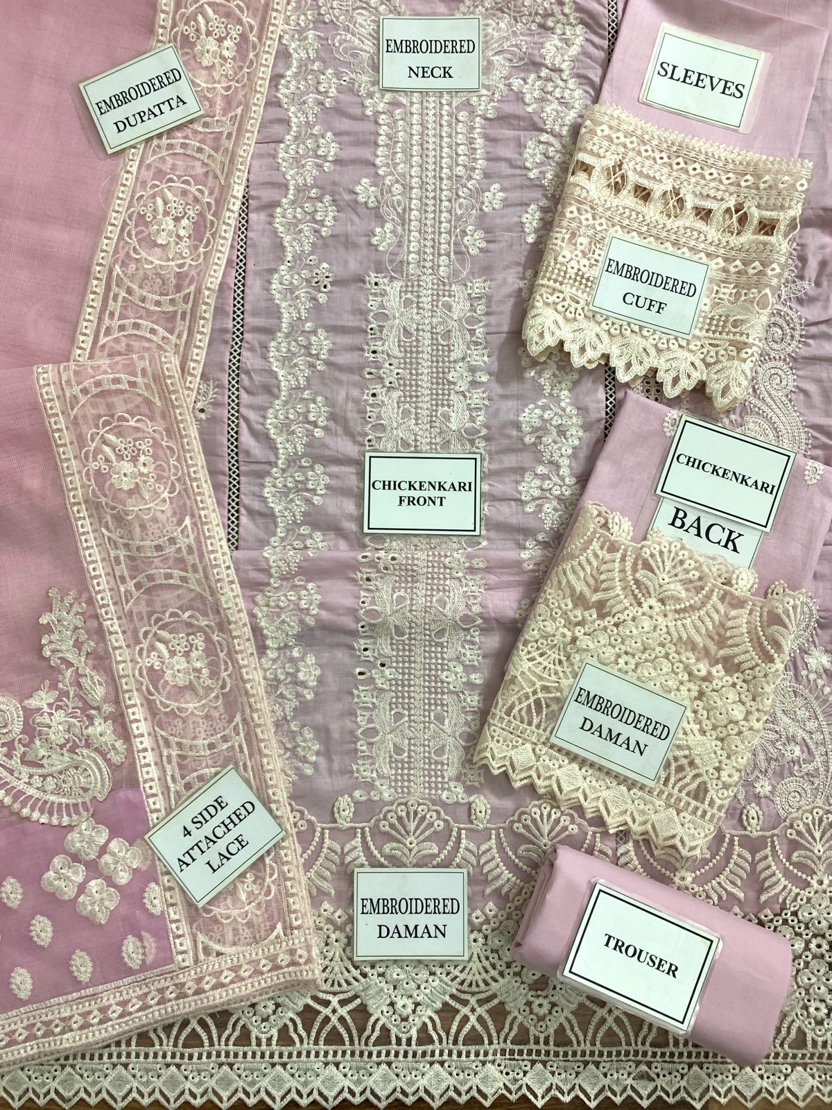 Qalamkar Luxury Lawn: Chikankari with Khaddi Net Dupatta
