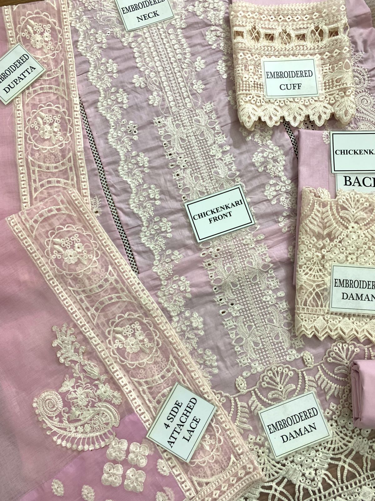 Qalamkar Luxury Lawn: Chikankari with Khaddi Net Dupatta