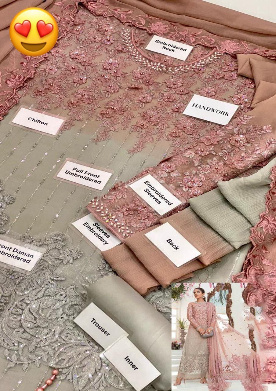 Maria.B Wedding Edition MD 963: 3D Handwork & Embroidered Sleeves