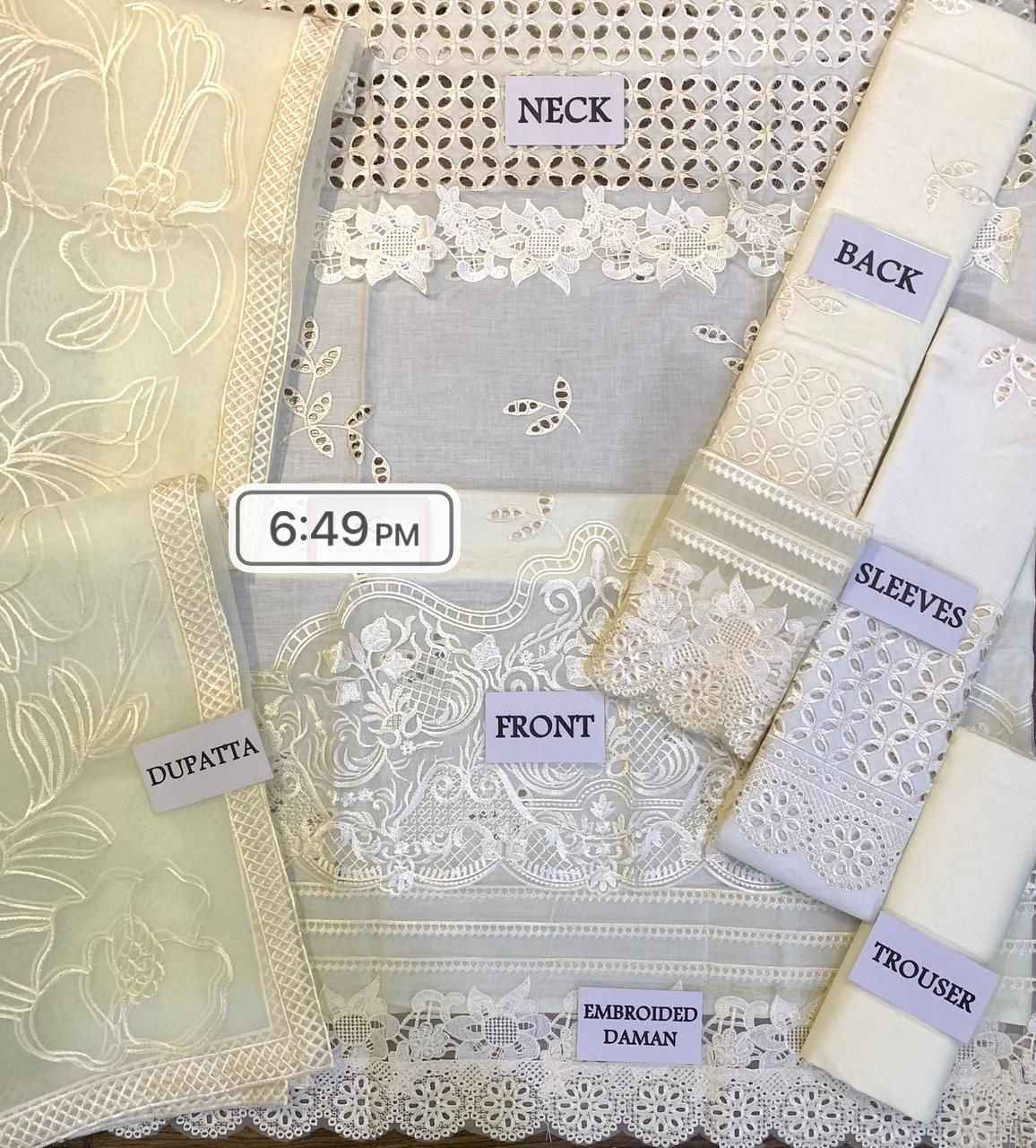 Valentina Creme-24 | Luxury Unstitched Collection