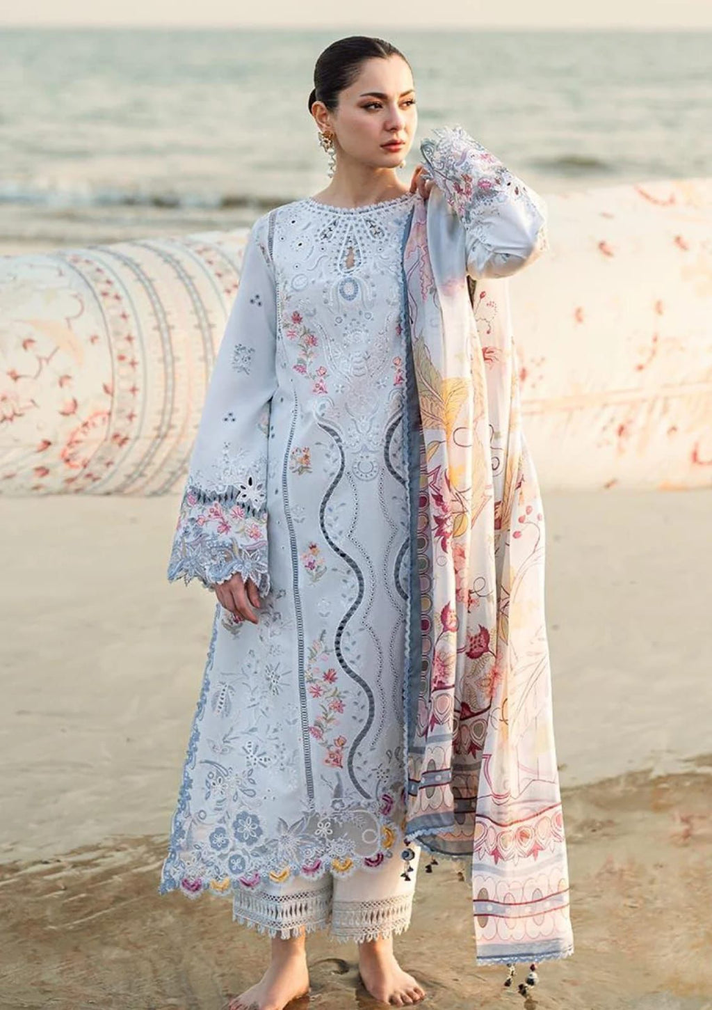 QALAMKAR | Chikankari Luxe Lawn – Elegance in Every Thread