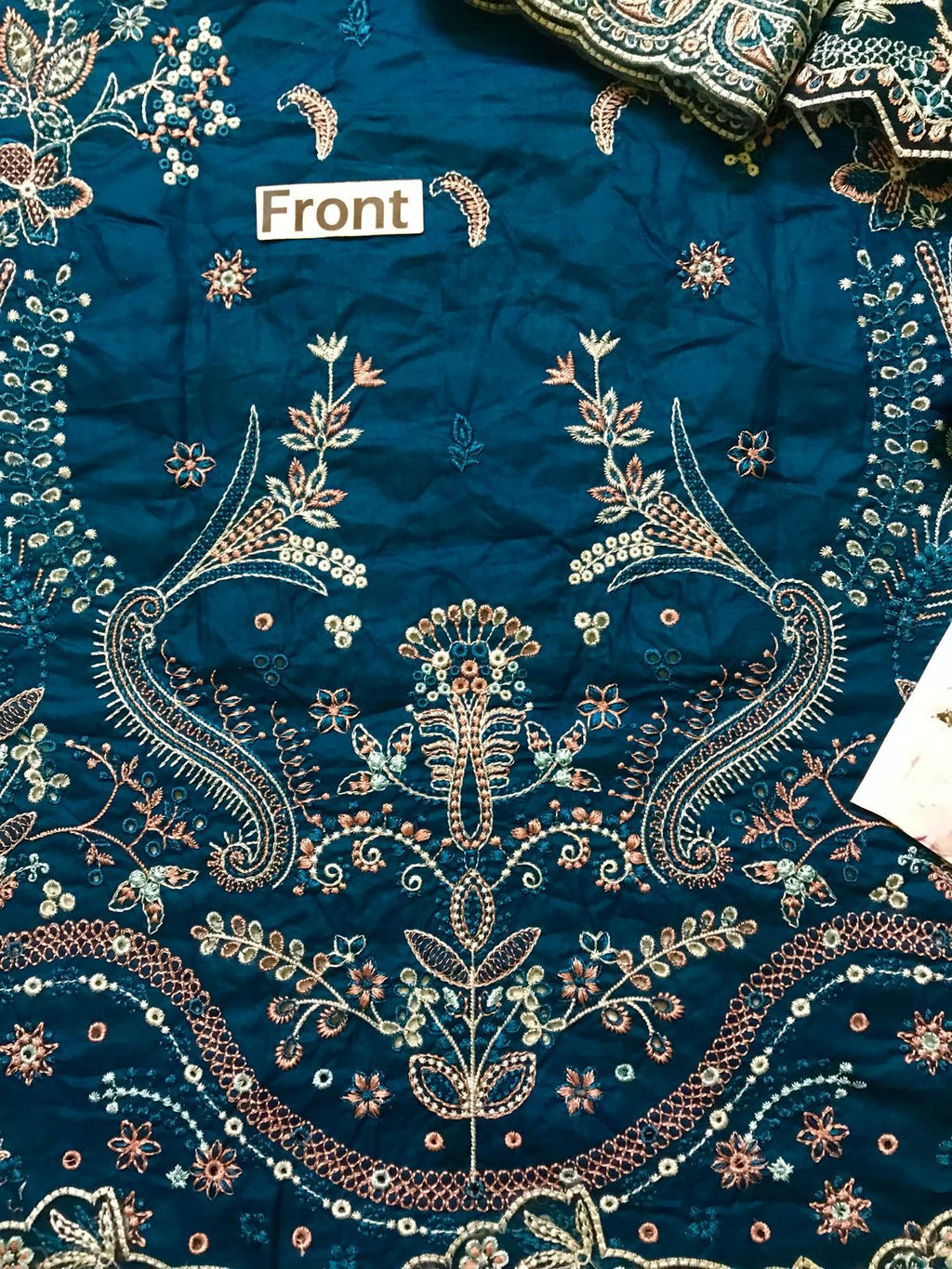 Hania's Eid Edit – Luxe Embroidered Lawn Ensemble by Qalamkar