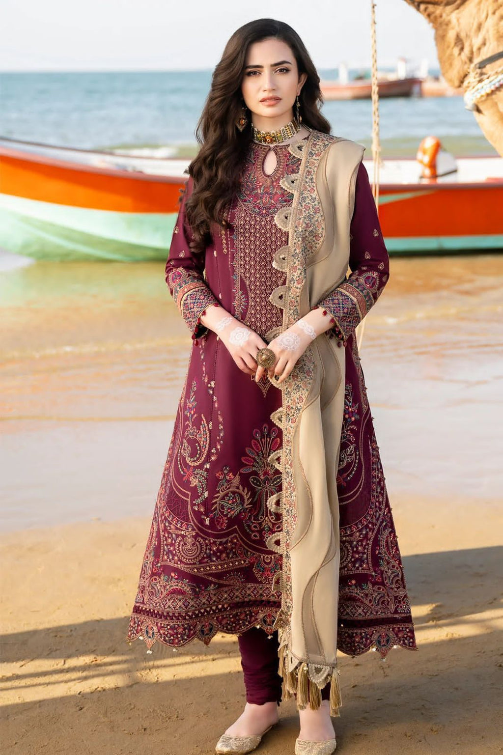 JAZMIN | Premium Replica Edition – Unstitched 2PC Lawn Cotton Suit
