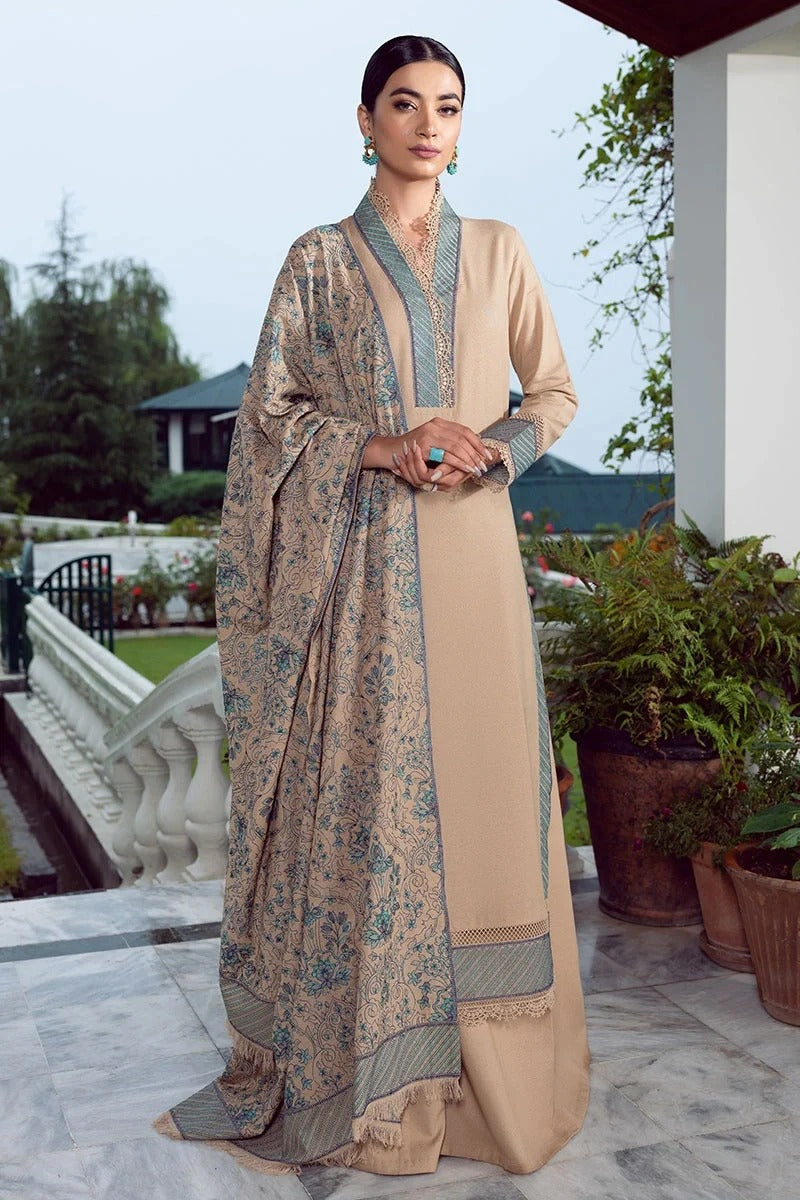 Winter Collection – Dhanak Embroidered 3-Piece Suit (Design 12)