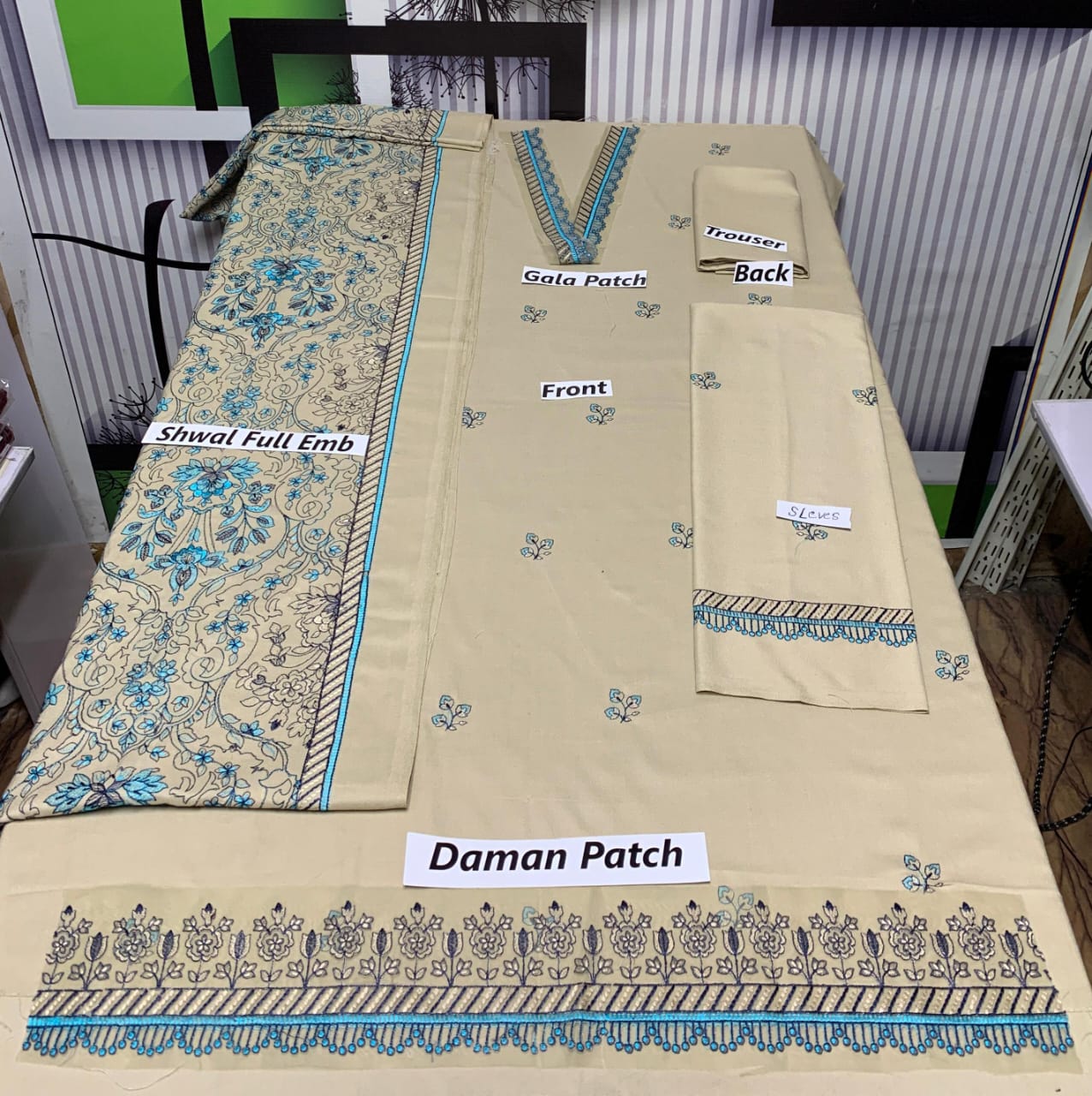 Winter Collection – Dhanak Embroidered 3-Piece Suit (Design 12)