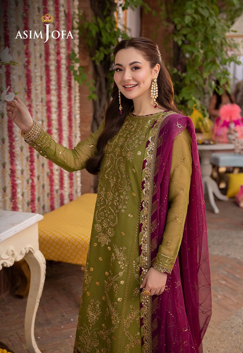 Asim Jofa Luxury Chiffon: Heavy Embroidery & Ready-to-Wear Dupatta